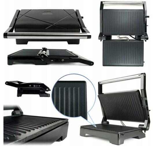 Elektrinis grilis, panini sumuštinių keptuvė skrudintuvė Royalty line, 1000 W